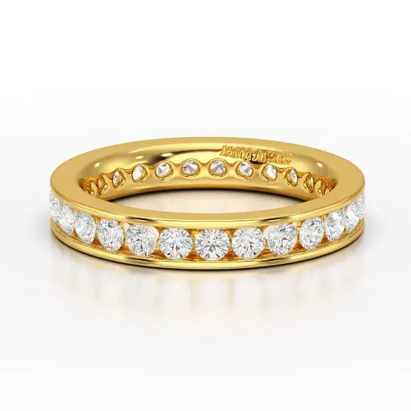 Simple Wedding Band 1.26 CT Lab Diamond Ring - Jama Jewels