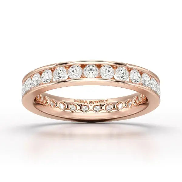 Simple Wedding Band 1.26 CT Lab Diamond Ring - Jama Jewels