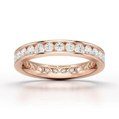 Simple Wedding Band 1.26 CT Lab Diamond Ring - Jama Jewels