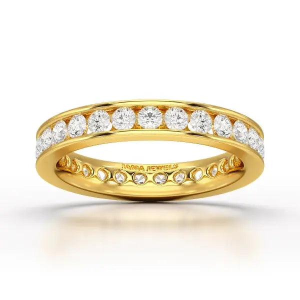 Simple Wedding Band 1.26 CT Lab Diamond Ring - Jama Jewels
