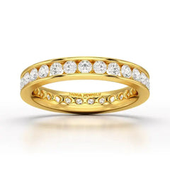 Simple Wedding Band 1.26 CT Lab Diamond Ring - Jama Jewels