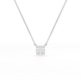 1 CT Cushion Solitaire Lab Grown Diamond Pendant