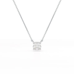 1 CT Cushion Solitaire Lab Grown Diamond Pendant