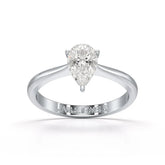 1 Ct Solitaire Pear Shape Lab Diamond Ring