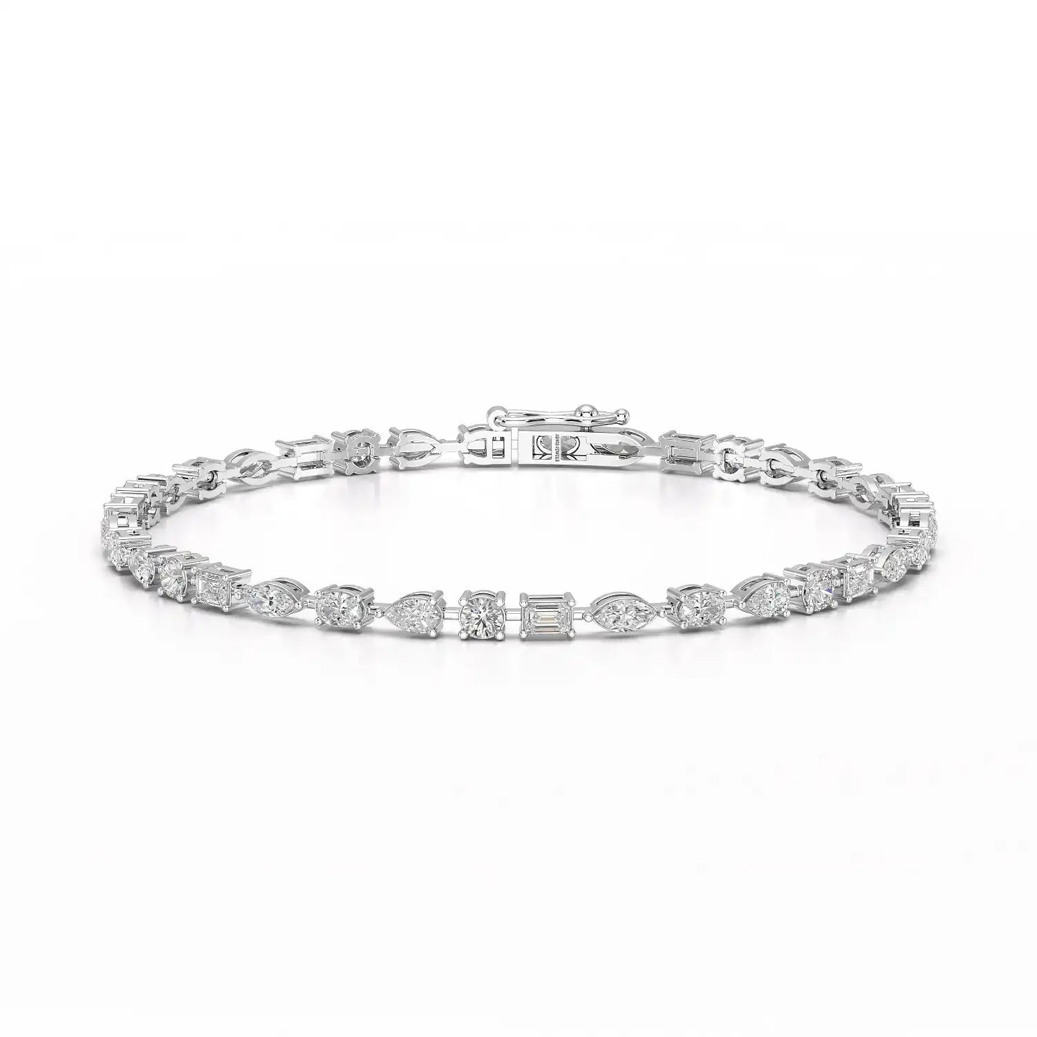 6.38 CT Multi Shape Lab Grown Diamond Bracelet Jama Jewels