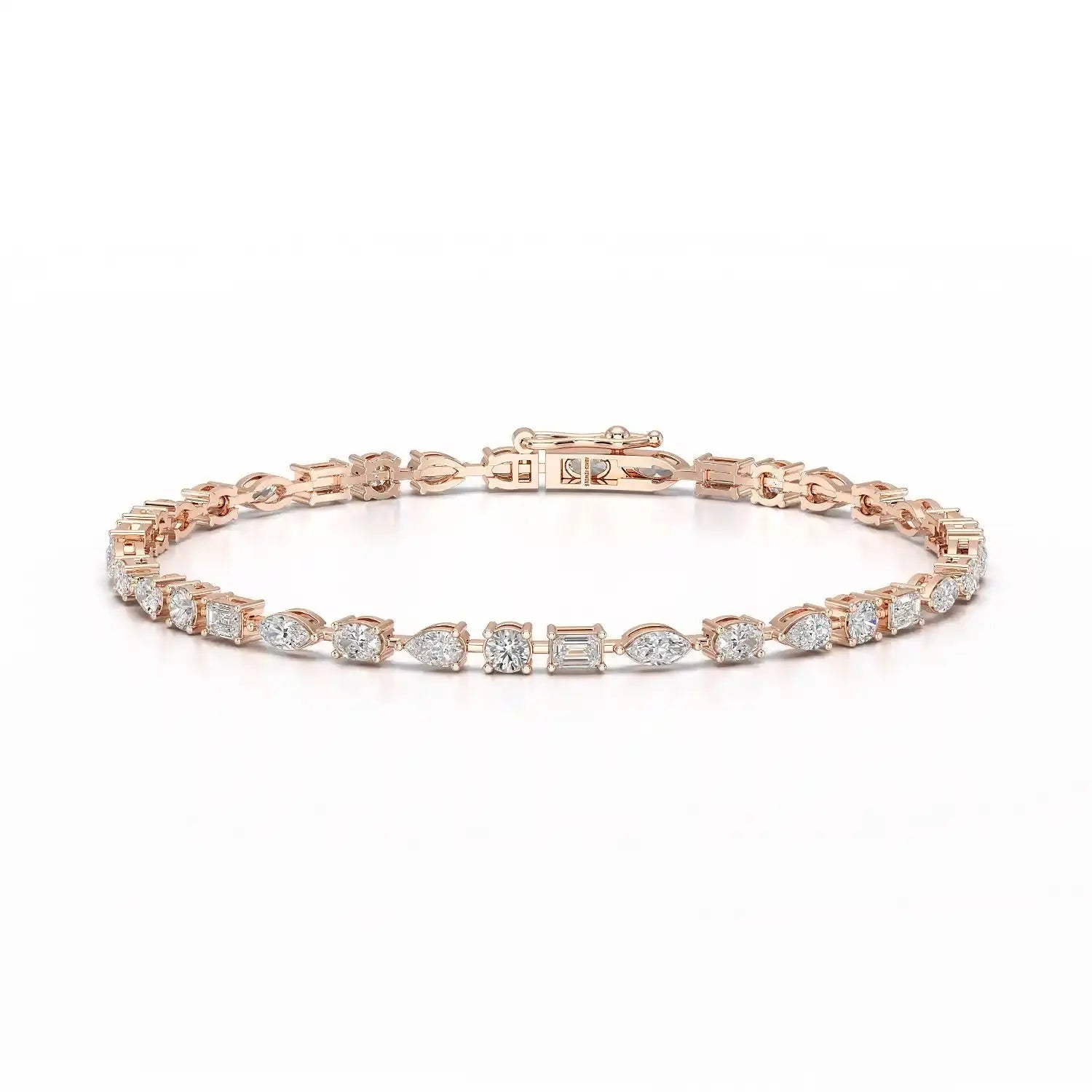 6.38 CT Multi Shape Lab Grown Diamond Bracelet Jama Jewels