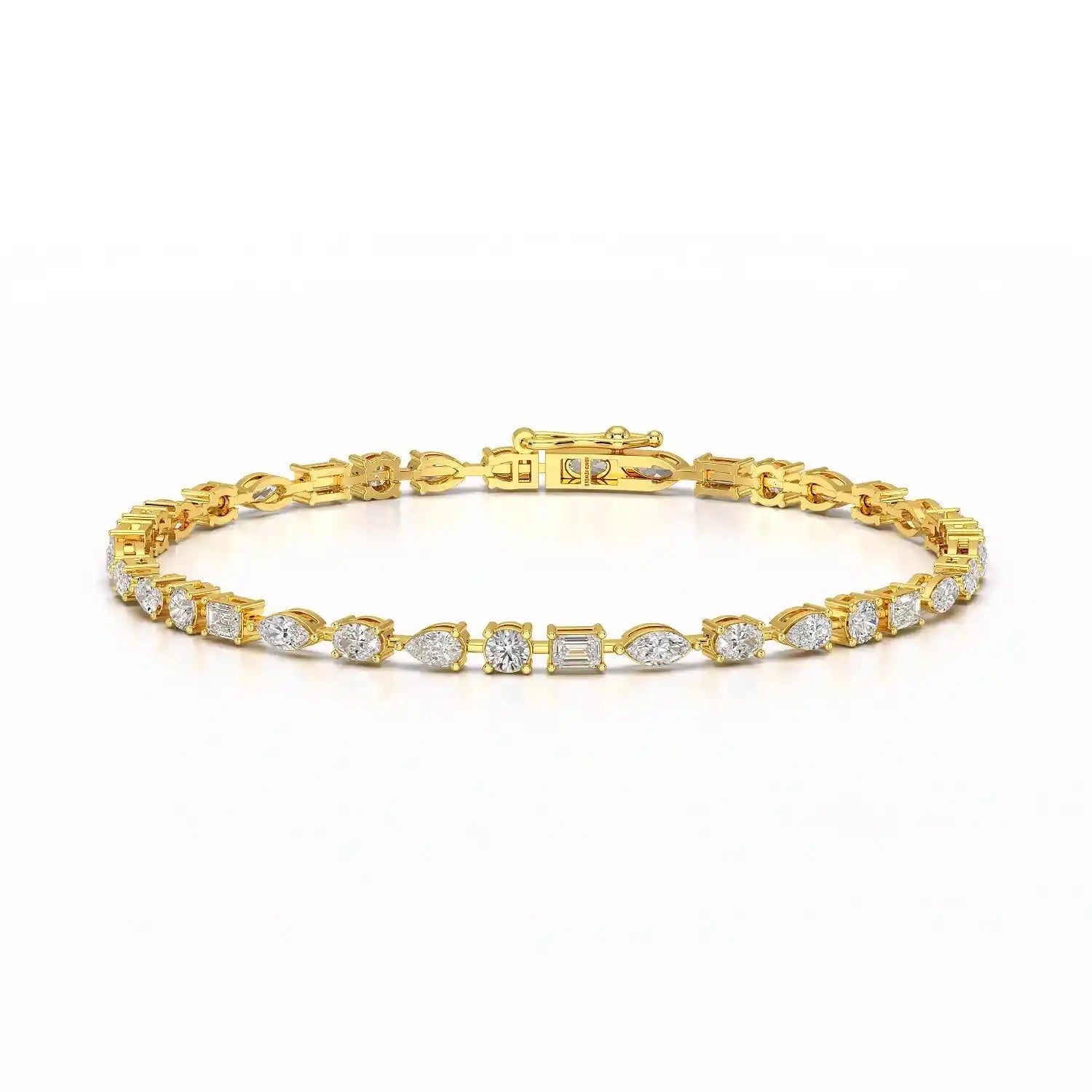 6.38 CT Multi Shape Lab Grown Diamond Bracelet Jama Jewels