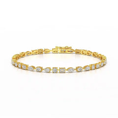 6.38 CT Multi Shape Lab Grown Diamond Bracelet Jama Jewels