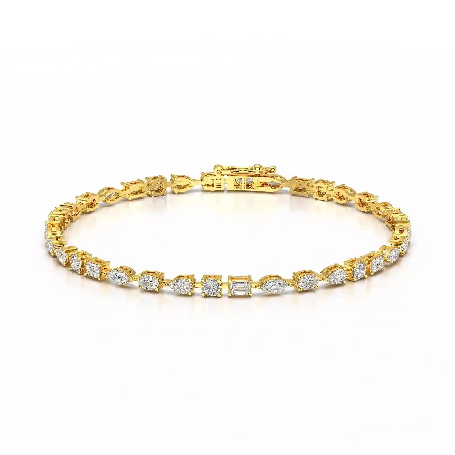 6.38 CT Multi Shape Lab Grown Diamond Bracelet Jama Jewels