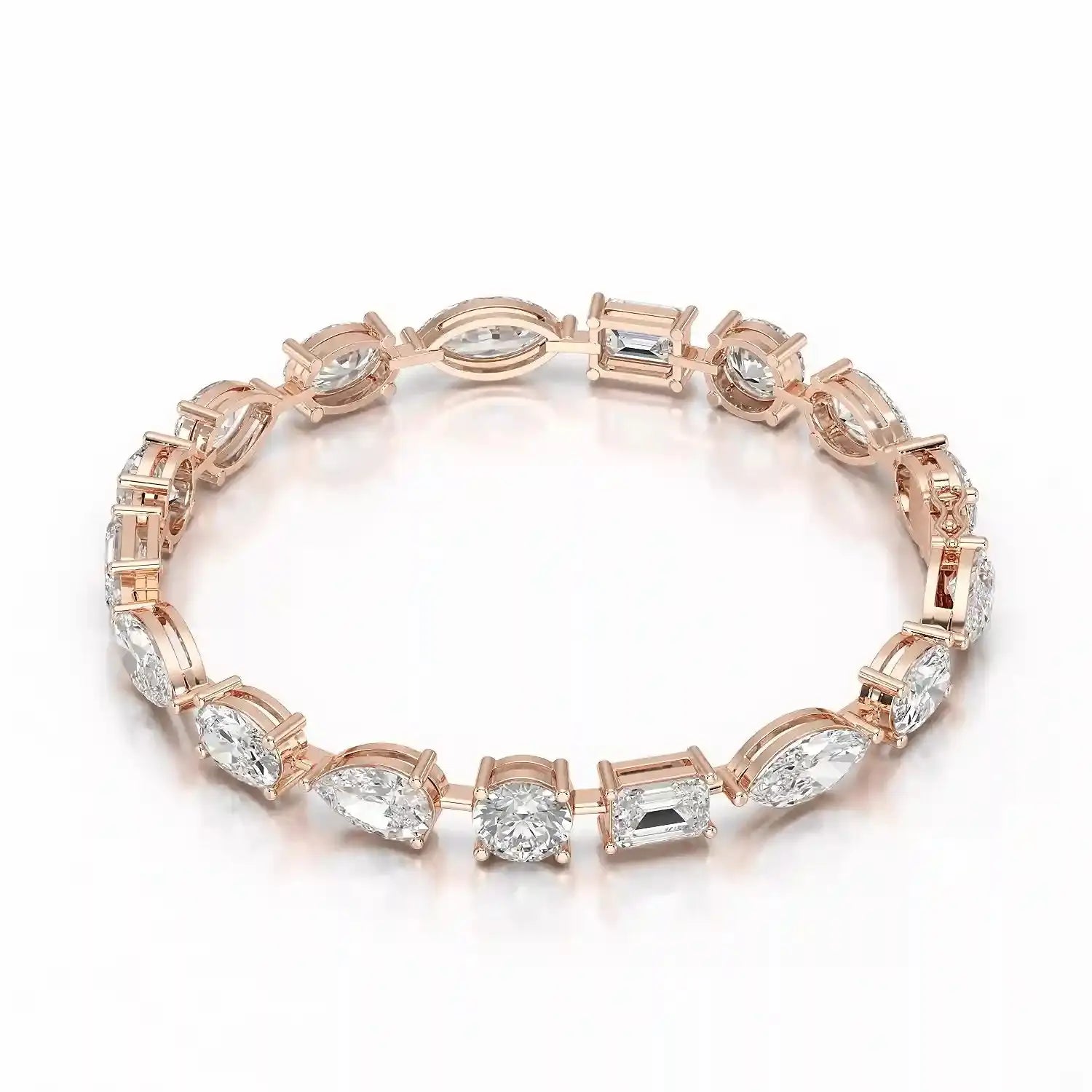 17.66 CT Multiple Shape Lab Diamond Bracelet Jama Jewels
