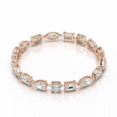 17.66 CT Multiple Shape Lab Diamond Bracelet Jama Jewels