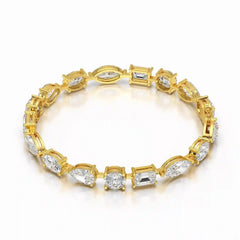 17.66 CT Multiple Shape Lab Diamond Bracelet Jama Jewels
