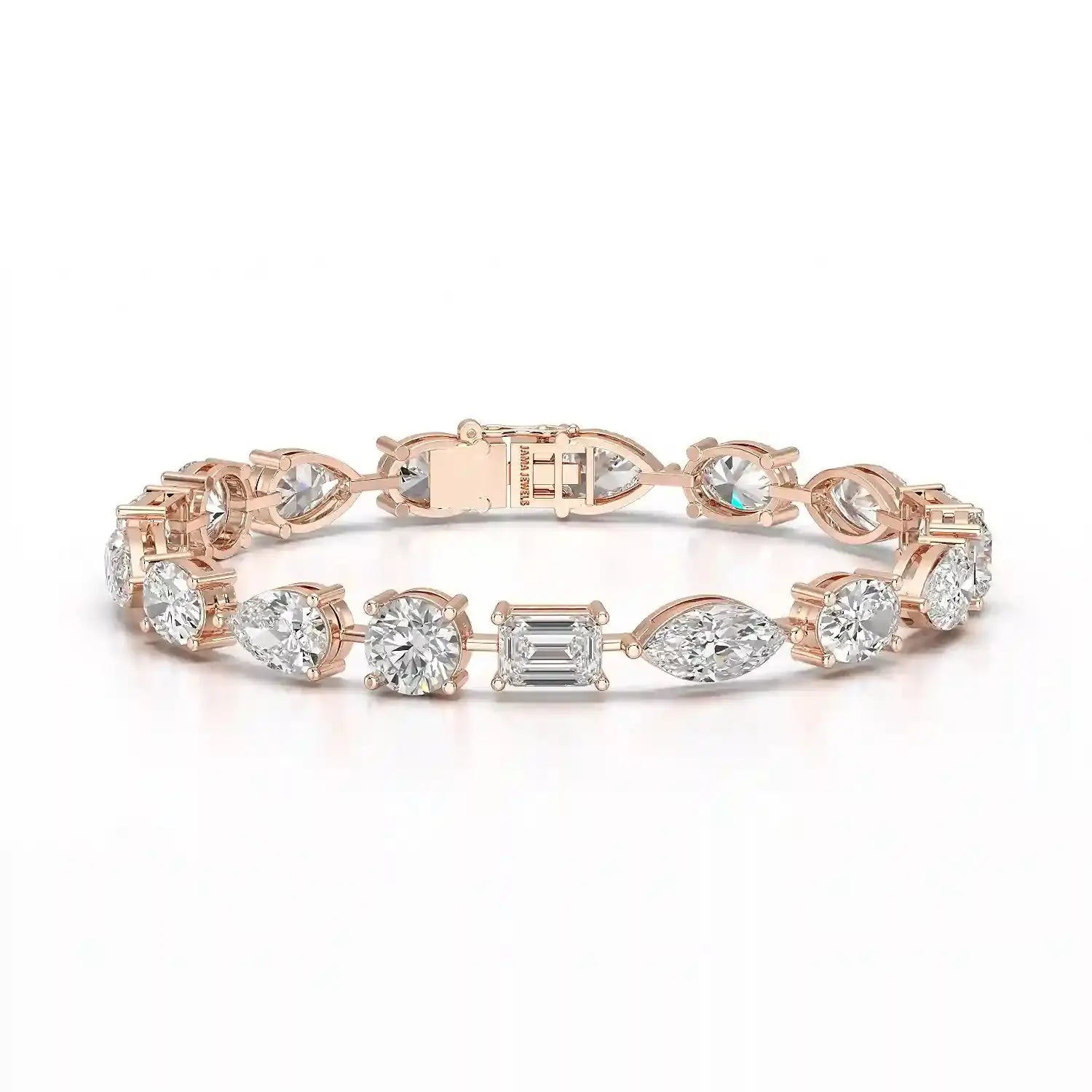 17.66 CT Multiple Shape Lab Diamond Bracelet Jama Jewels