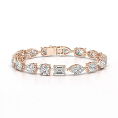17.66 CT Multiple Shape Lab Diamond Bracelet Jama Jewels