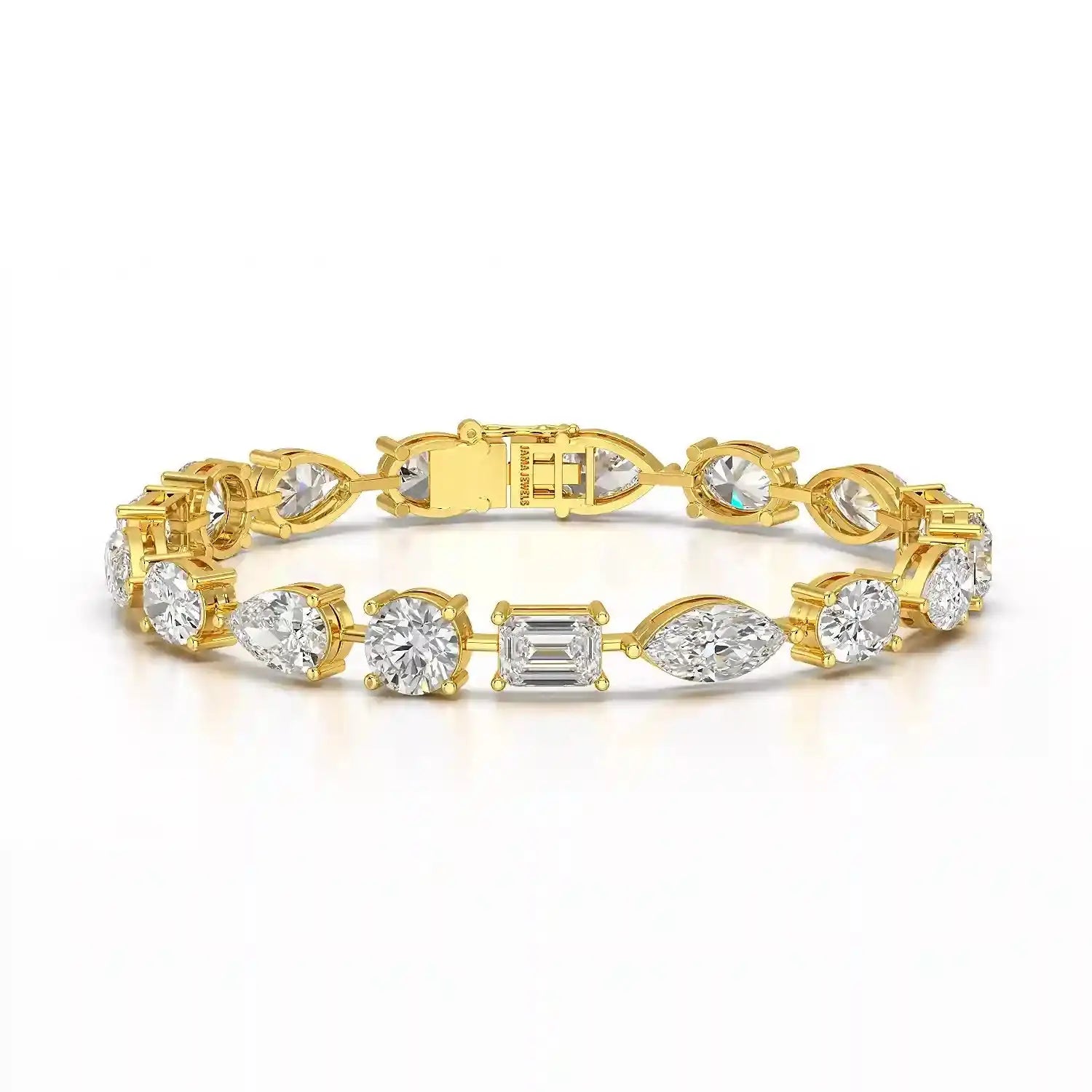 17.66 CT Multiple Shape Lab Diamond Bracelet Jama Jewels
