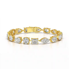 17.66 CT Multiple Shape Lab Diamond Bracelet Jama Jewels
