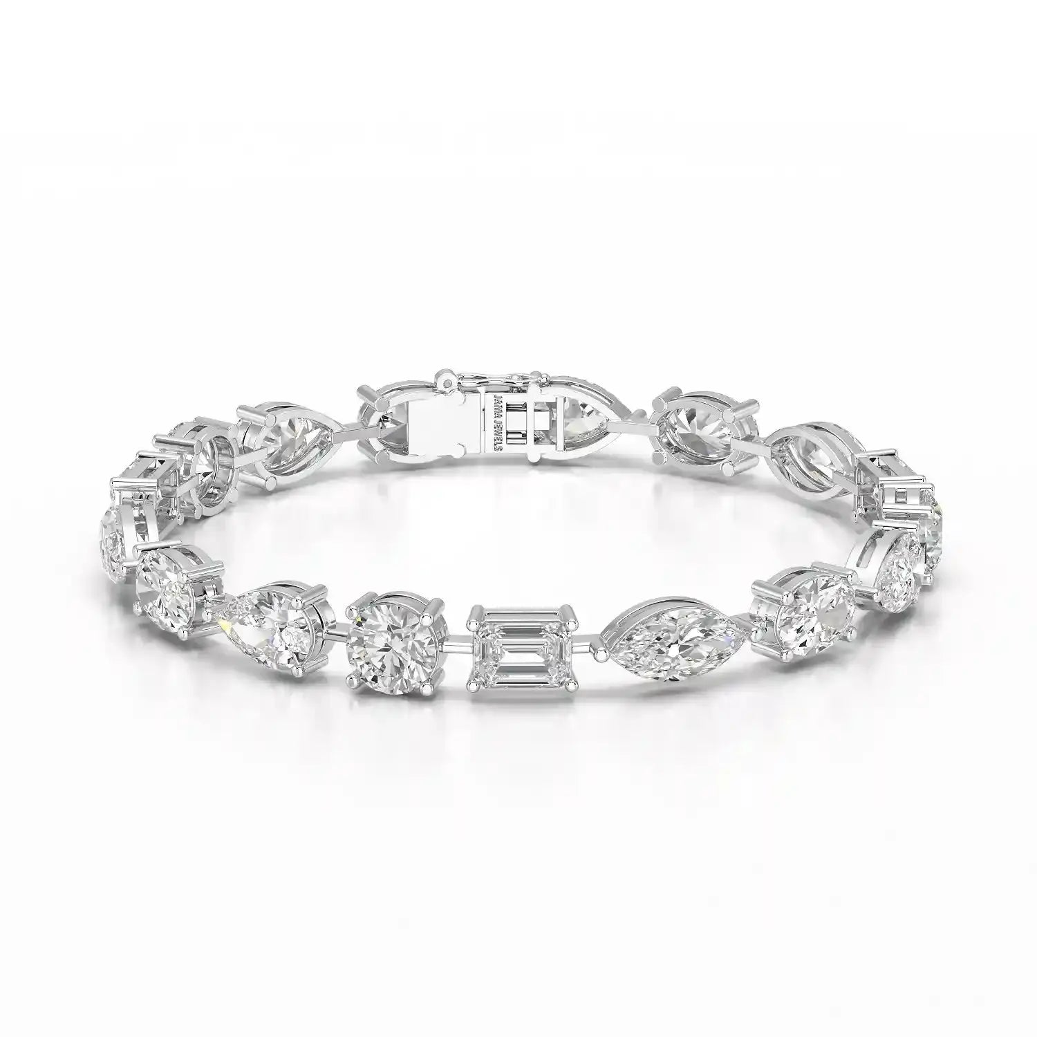 17.66 CT Multiple Shape Lab Diamond Bracelet Jama Jewels