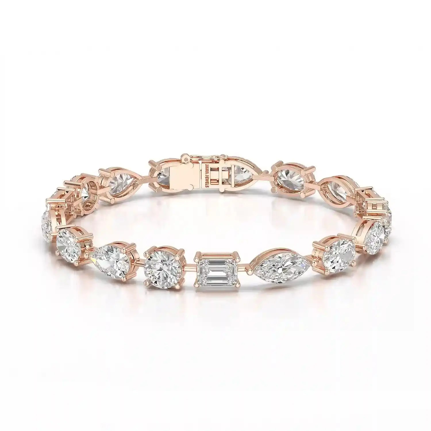 17.66 CT Multiple Shape Lab Diamond Bracelet Jama Jewels