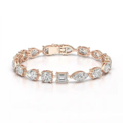 17.66 CT Multiple Shape Lab Diamond Bracelet Jama Jewels