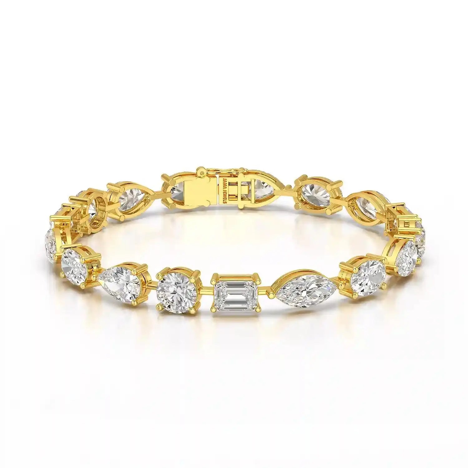 17.66 CT Multiple Shape Lab Diamond Bracelet Jama Jewels
