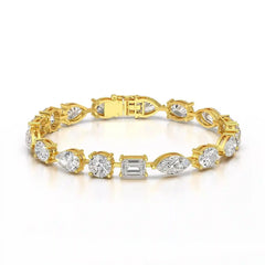 17.66 CT Multiple Shape Lab Diamond Bracelet Jama Jewels