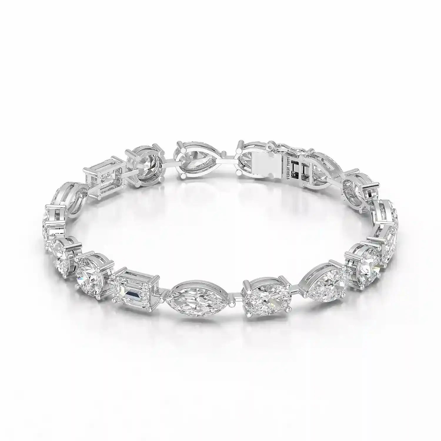 17.66 CT Multiple Shape Lab Diamond Bracelet Jama Jewels
