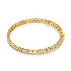 6.85 CT Emerald Cut Diamond Bezel Tennis Bracelet Jama Jewels