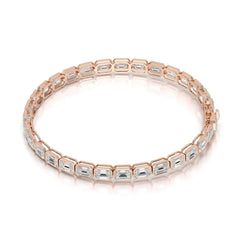 12 CT Emerald Cut Diamond Bezel Tennis Bracelet Jama Jewels
