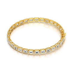 12 CT Emerald Cut Diamond Bezel Tennis Bracelet Jama Jewels