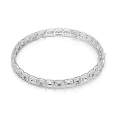 12 CT Emerald Cut Diamond Bezel Tennis Bracelet Jama Jewels