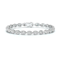 11.50 CT Pear Cut Diamond Tennis Bracelet Jama Jewels