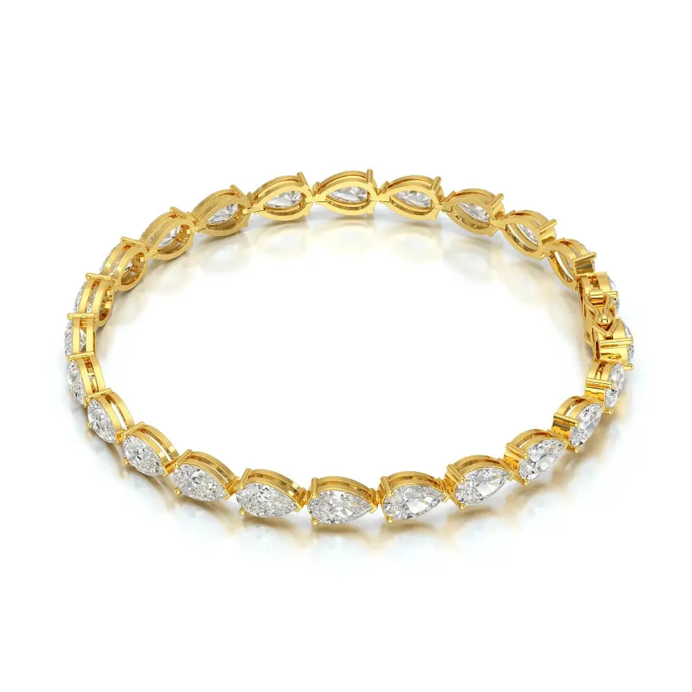 11.50 CT Pear Cut Diamond Tennis Bracelet Jama Jewels