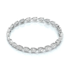 11.50 CT Pear Cut Diamond Tennis Bracelet Jama Jewels