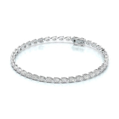 3.90 CT Pear Cut Diamond Tennis Bracelet Jama Jewels