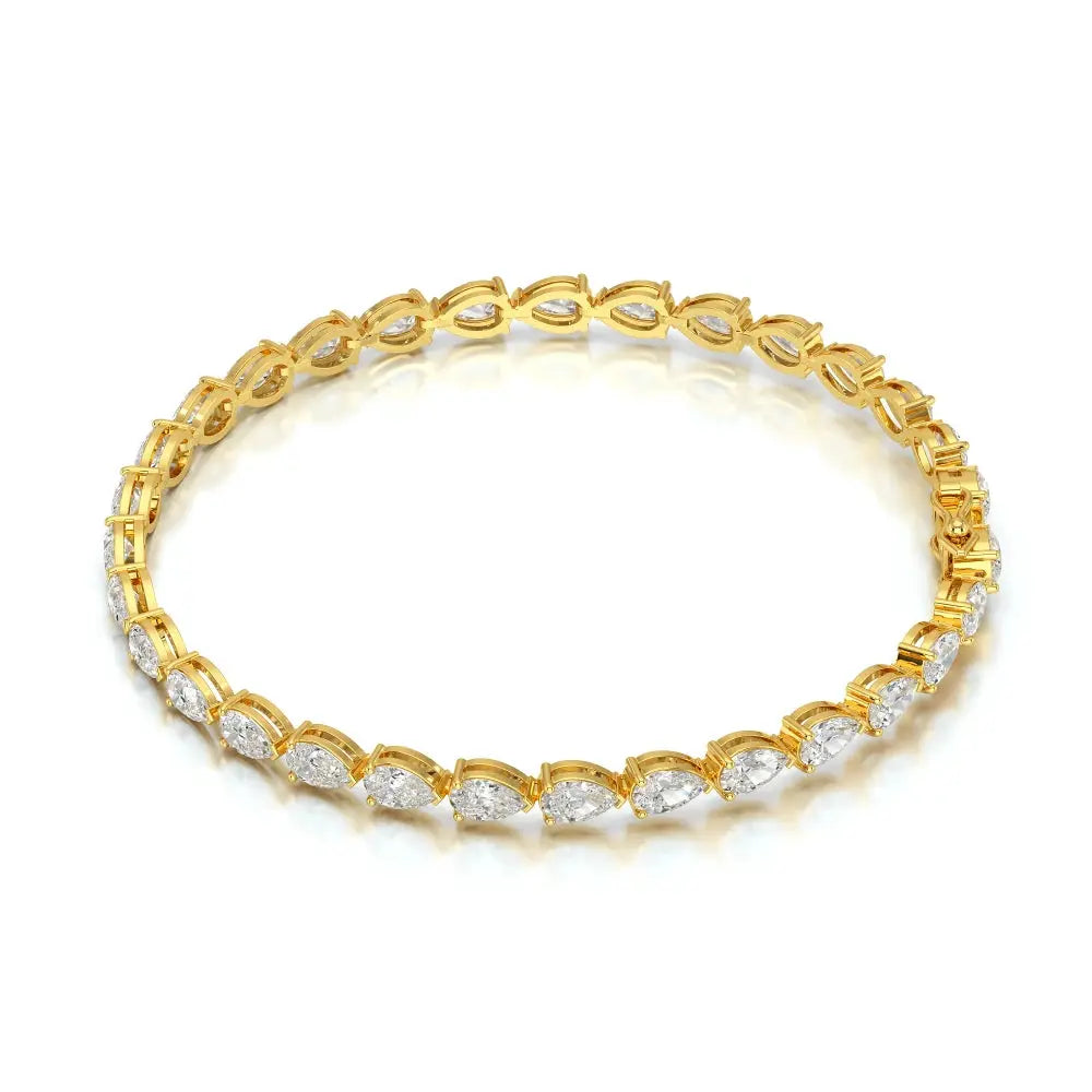 7.25 CT Pear Cut Diamond Tennis Bracelet Jama Jewels