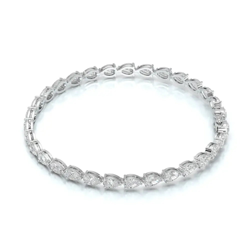 7.25 CT Pear Cut Diamond Tennis Bracelet Jama Jewels