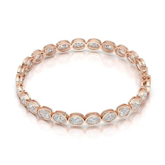 11.50 CT Oval Cut Diamond Bezel Tennis Bracelet Jama Jewels
