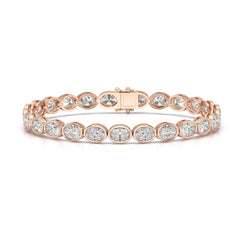 11.50 CT Oval Cut Diamond Bezel Tennis Bracelet Jama Jewels