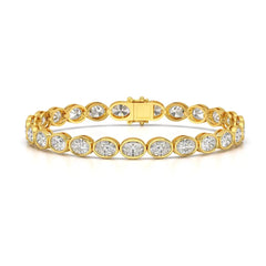 11.50 CT Oval Cut Diamond Bezel Tennis Bracelet Jama Jewels
