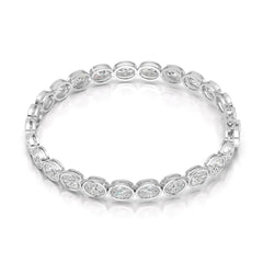 11.50 CT Oval Cut Diamond Bezel Tennis Bracelet Jama Jewels