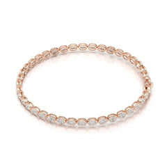 3.80 CT Oval Cut Diamond Bezel Tennis Bracelet Jama Jewels