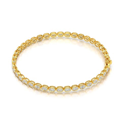 3.80 CT Oval Cut Diamond Bezel Tennis Bracelet Jama Jewels