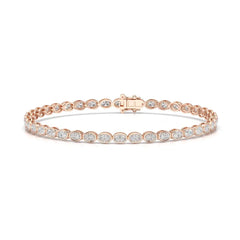 3.80 CT Oval Cut Diamond Bezel Tennis Bracelet Jama Jewels