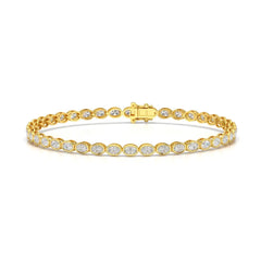 3.80 CT Oval Cut Diamond Bezel Tennis Bracelet Jama Jewels