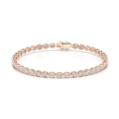 3.80 CT Oval Cut Diamond Bezel Tennis Bracelet Jama Jewels