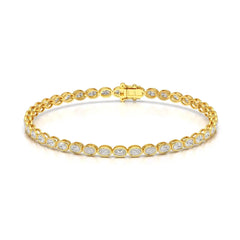 3.80 CT Oval Cut Diamond Bezel Tennis Bracelet Jama Jewels