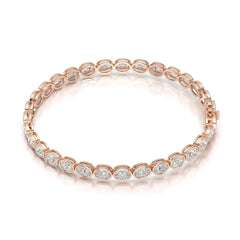 7.25 CT Oval Cut Diamond Bezel Tennis Bracelet Jama Jewels