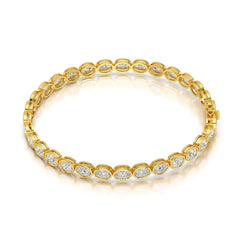 7.25 CT Oval Cut Diamond Bezel Tennis Bracelet Jama Jewels