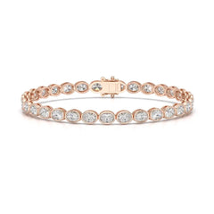 7.25 CT Oval Cut Diamond Bezel Tennis Bracelet Jama Jewels