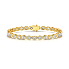 7.25 CT Oval Cut Diamond Bezel Tennis Bracelet Jama Jewels